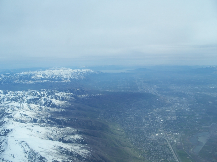 A picture from my plane as I left Salt Lake City. Its pretty cool seeing the mountains from this angle as they look extremely tall from the ground.
 By: Neal Grosskopf
 At: 6:30:55 PM 6/5/2011