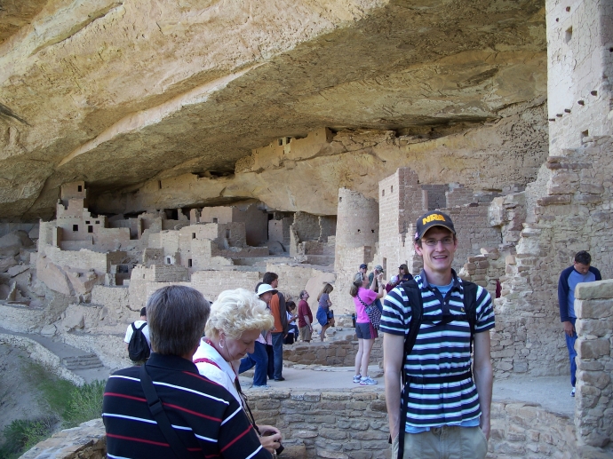 A picture of me with the infamous Cliff Palace cliff dwellings in the background.
 By: Neal Grosskopf
 At: 6:54:54 PM 6/5/2011