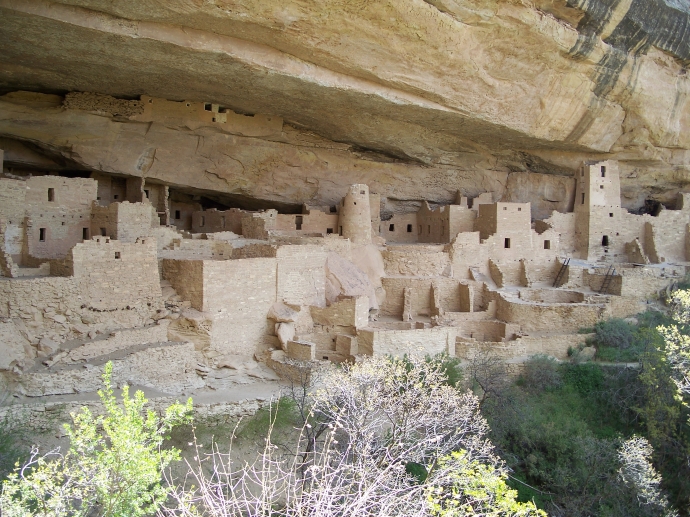 The Cliff Palace cliff dwellings at Mesa Verde National Park. A lot of people refer to these as doll houses but I assure you that they are much much larger than that.
 By: Neal Grosskopf
 At: 6:56:34 PM 6/5/2011
